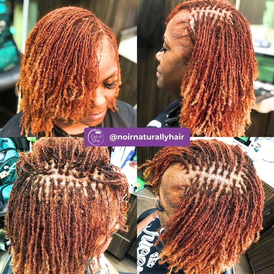 Dyed dreadlocks on Black women