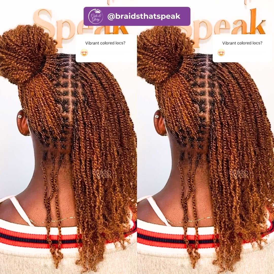 copper micro locs on black girls