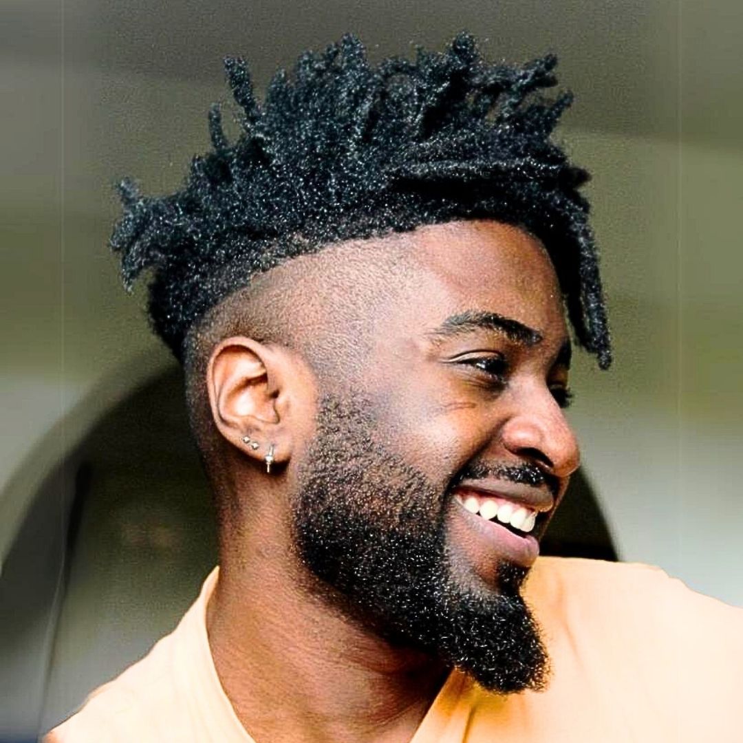 short locs style on black men