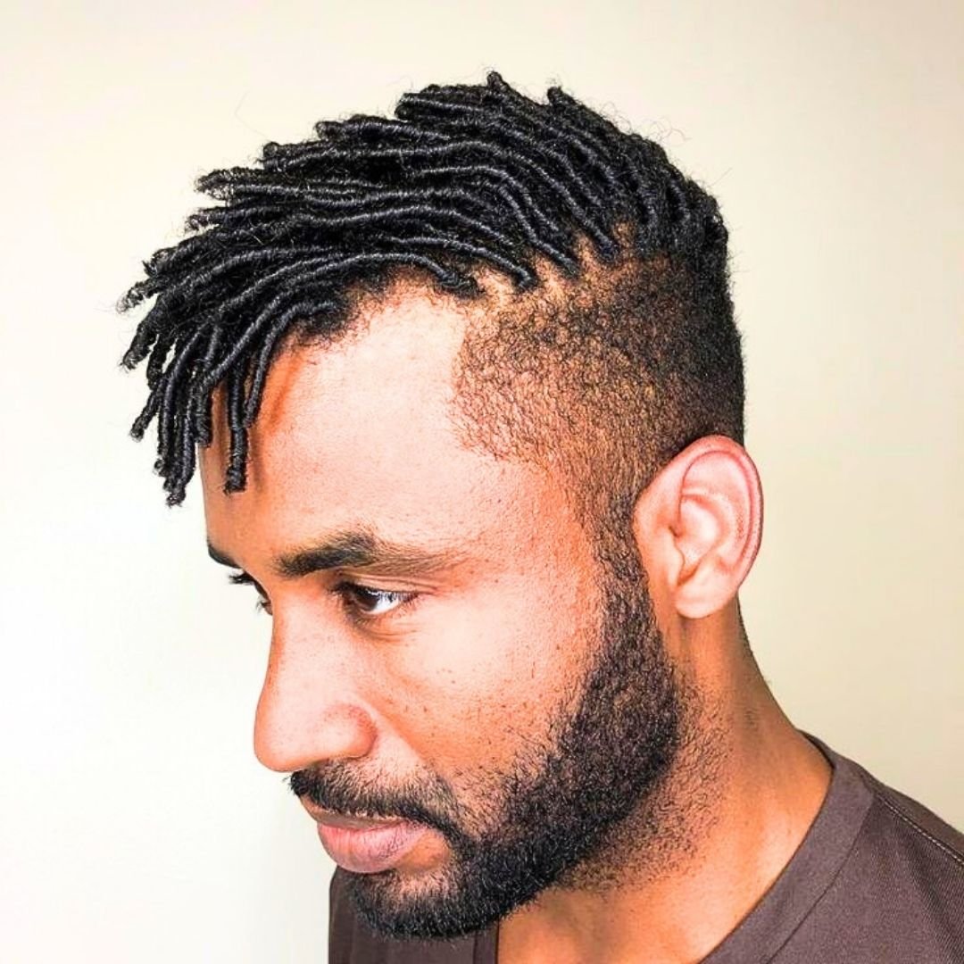 short locs with fade