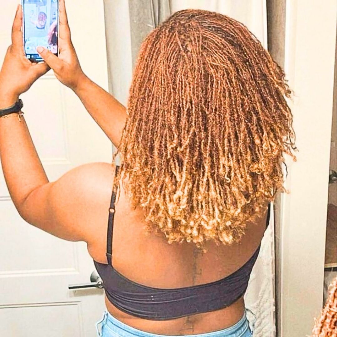 Brown Sisterlocs hairstyle