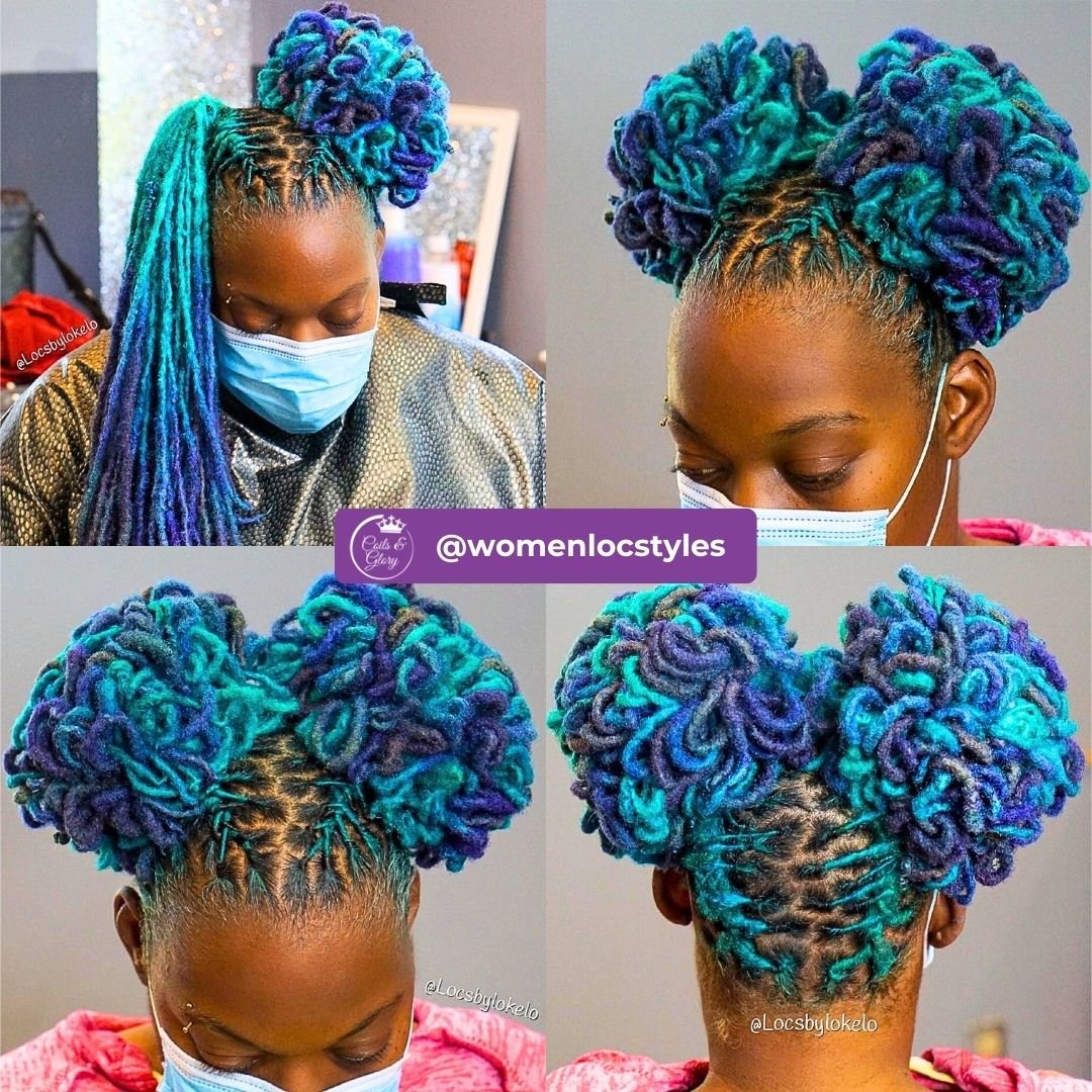 Petal locs hairstyle on black girls