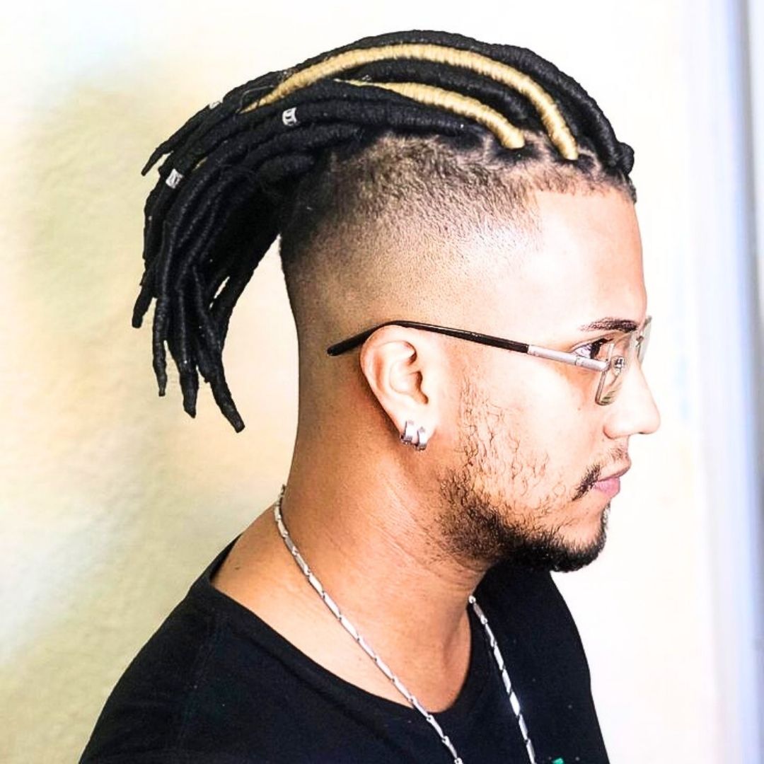 push back dreads on men