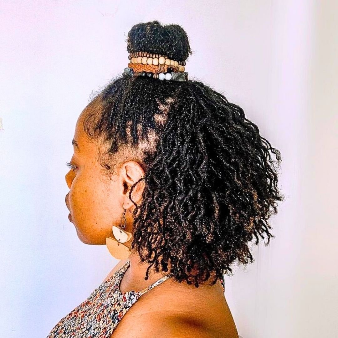 half bun sisterlocs