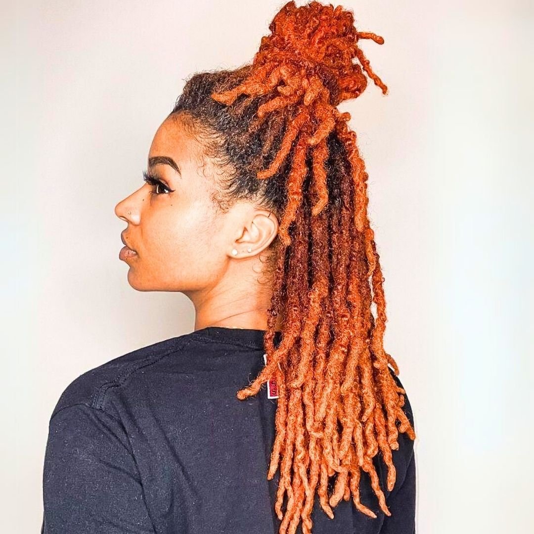 Dyed locs on black women