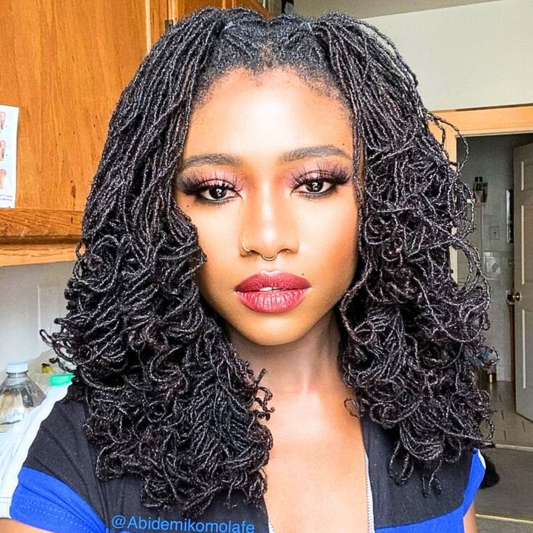 curly short locs