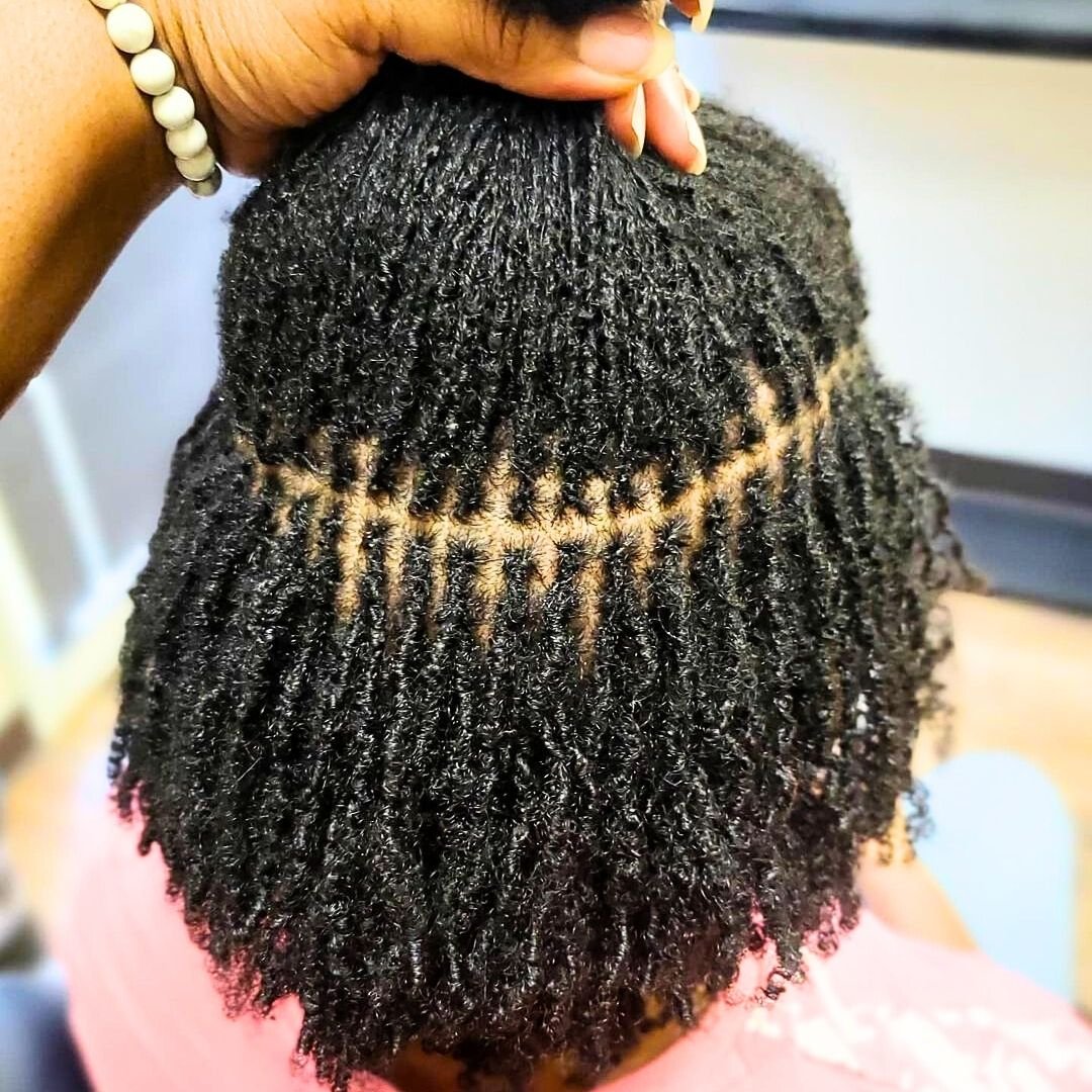 faux locs on black women
