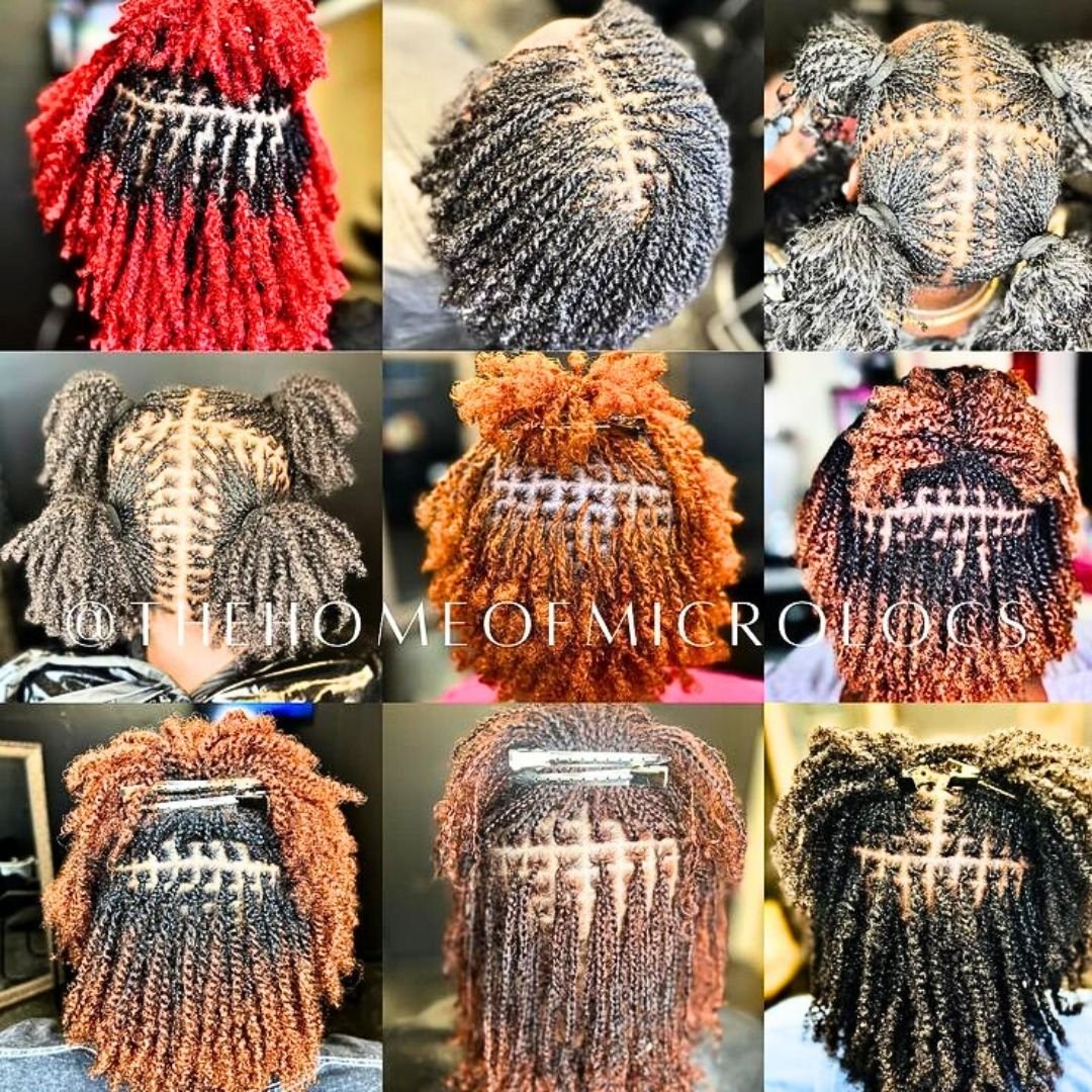micro locs hairstyle on women