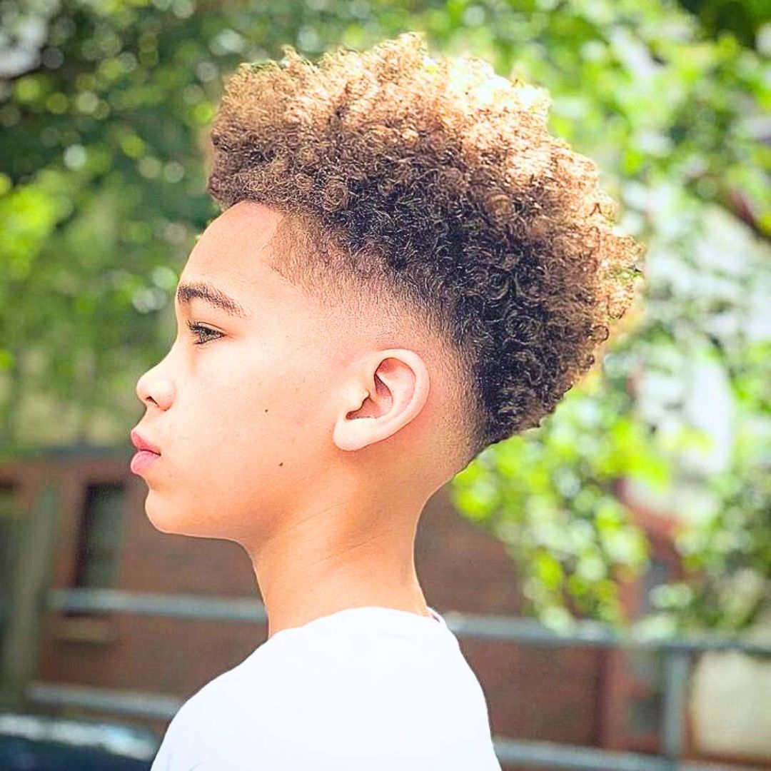 Colored haircut for black boys