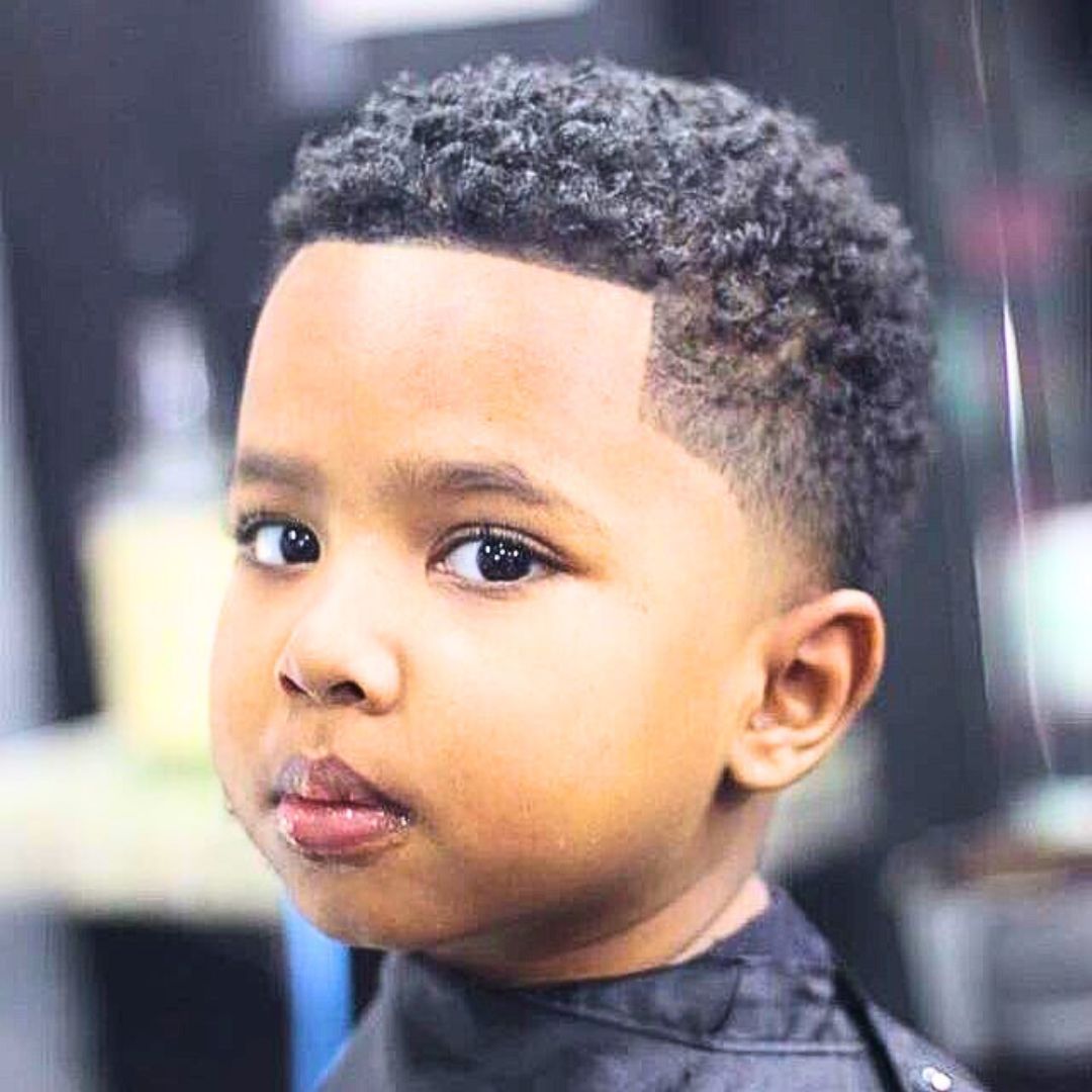 Natural haircut on little boys