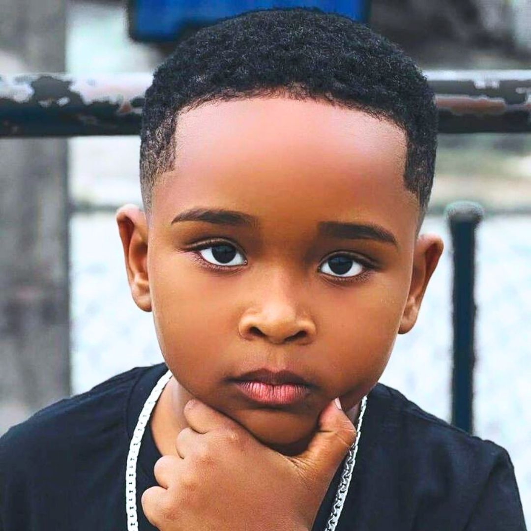 Curly haircut on black boys