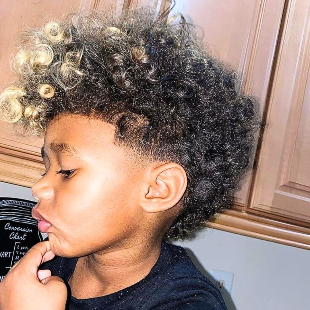 Highlight curly hair on boys