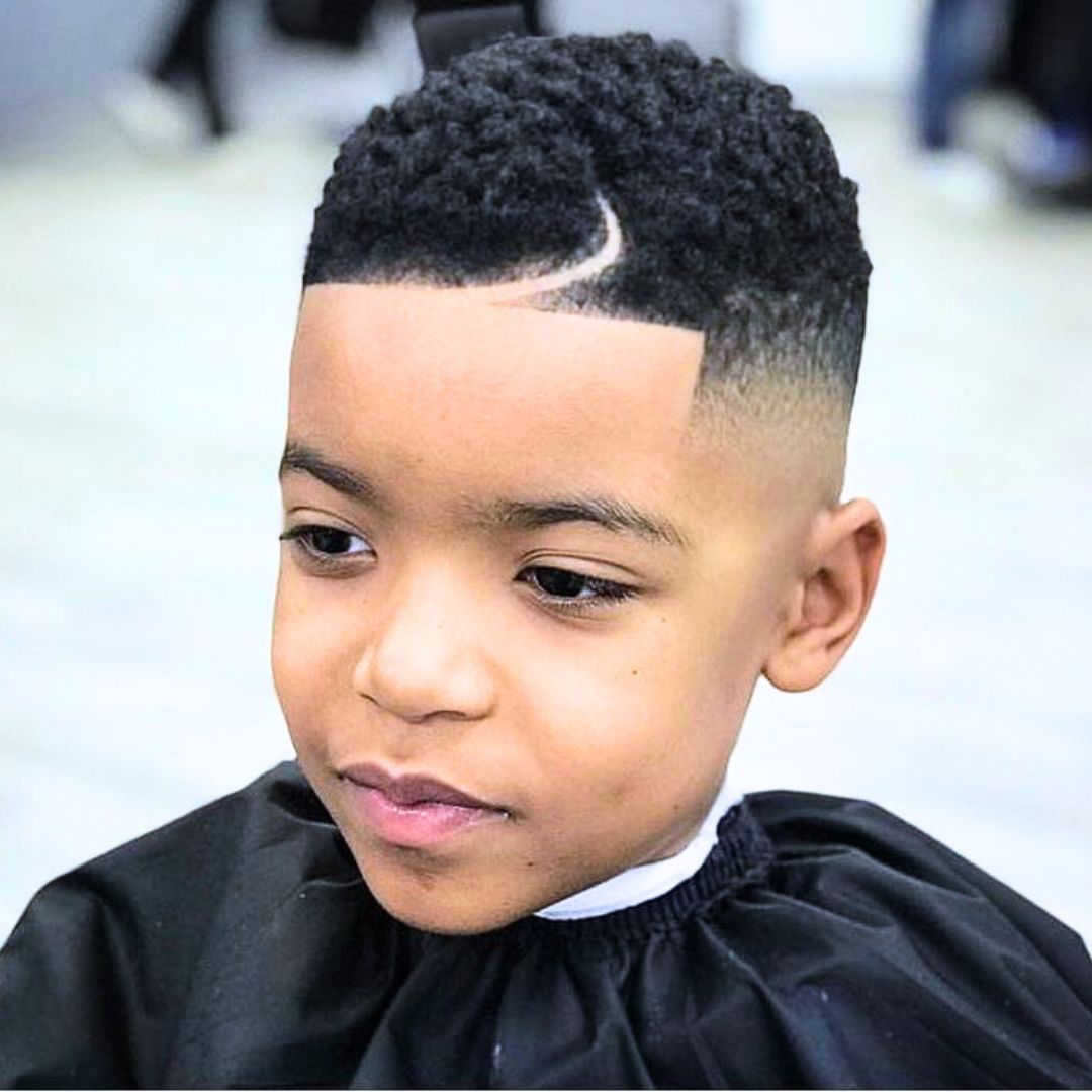 High Top curly haircut on young boys
