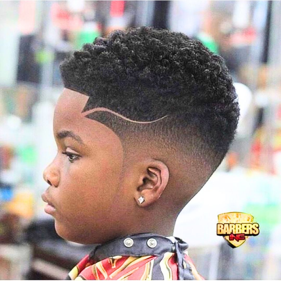 Afro hairstyle on black kid