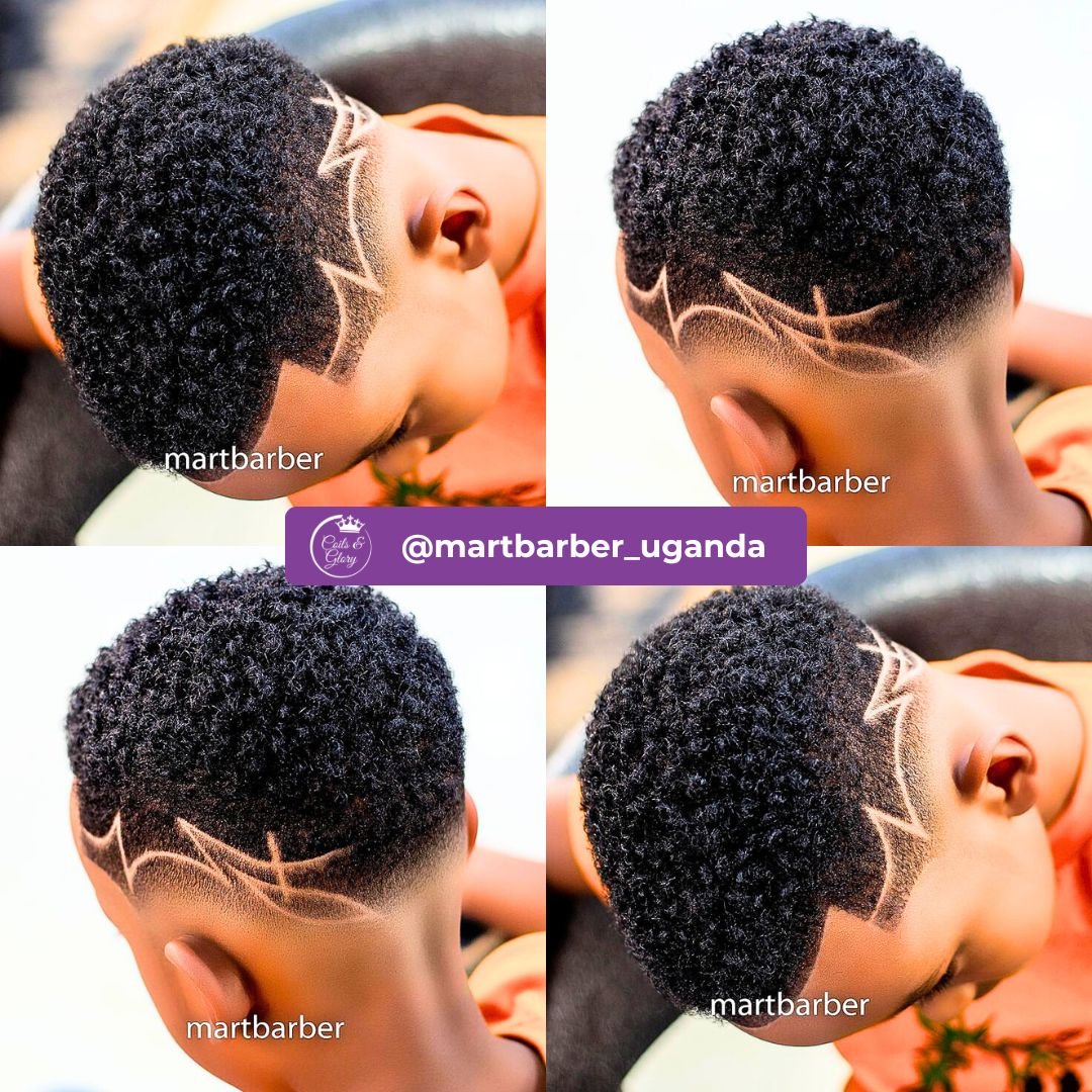haircut with shave design for boys