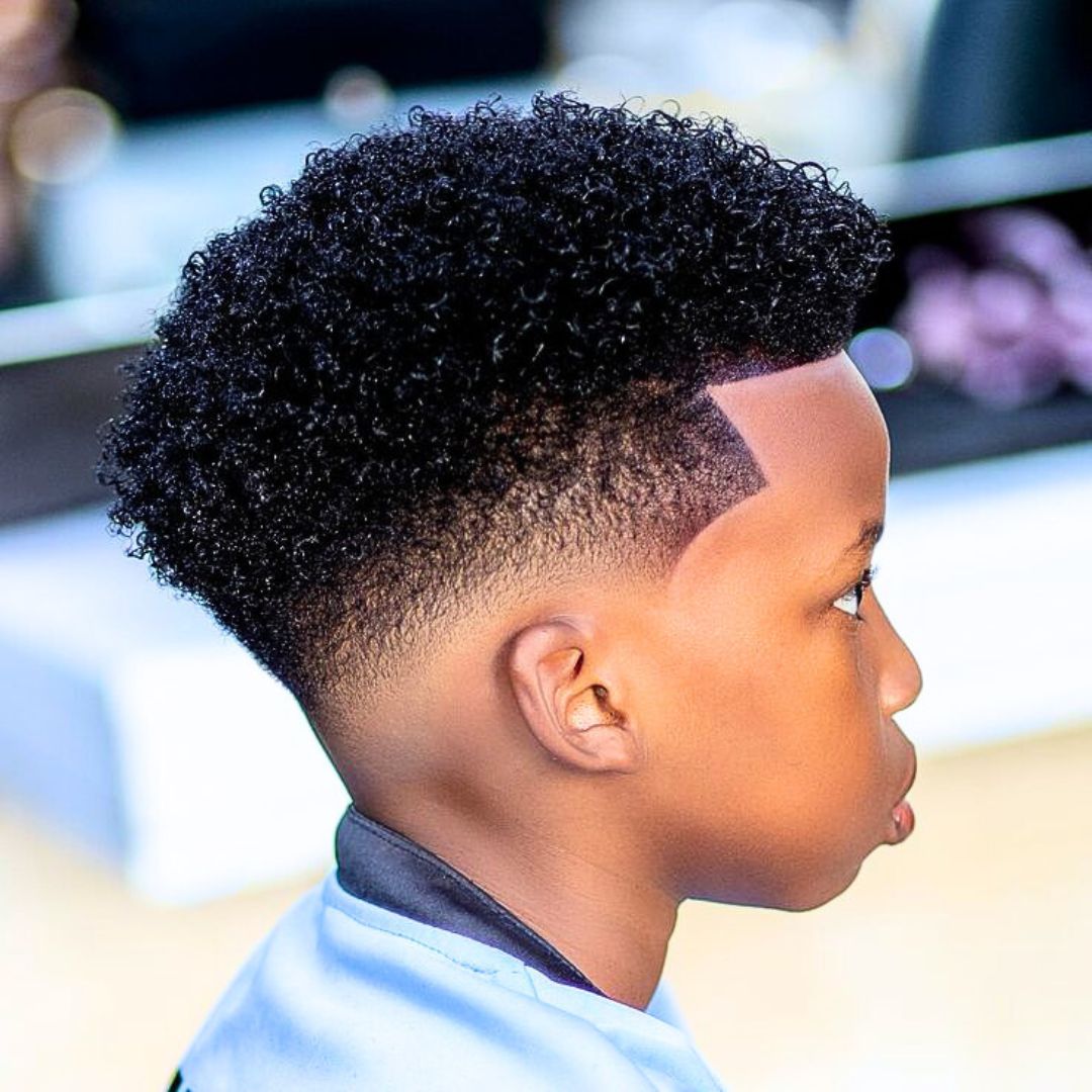 Taper haircut on young men