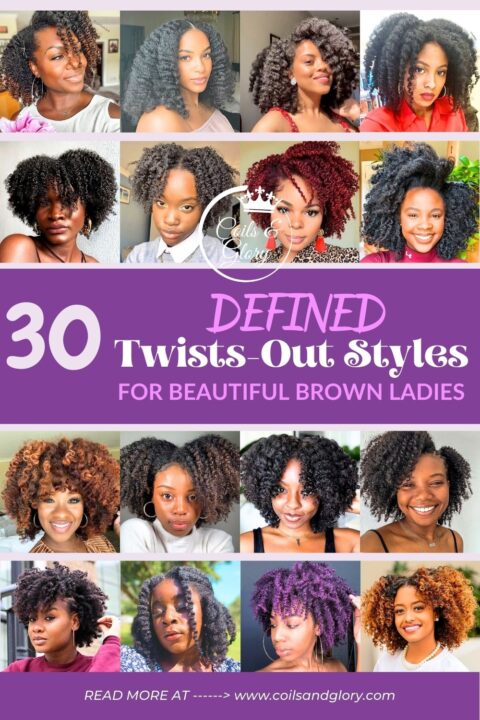 Defined twists out curls for black ladies