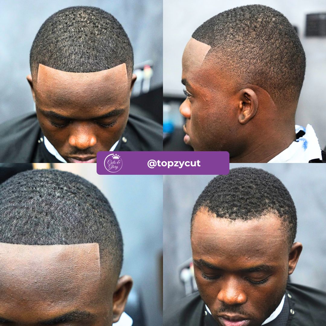Men buzz cut hairstyle