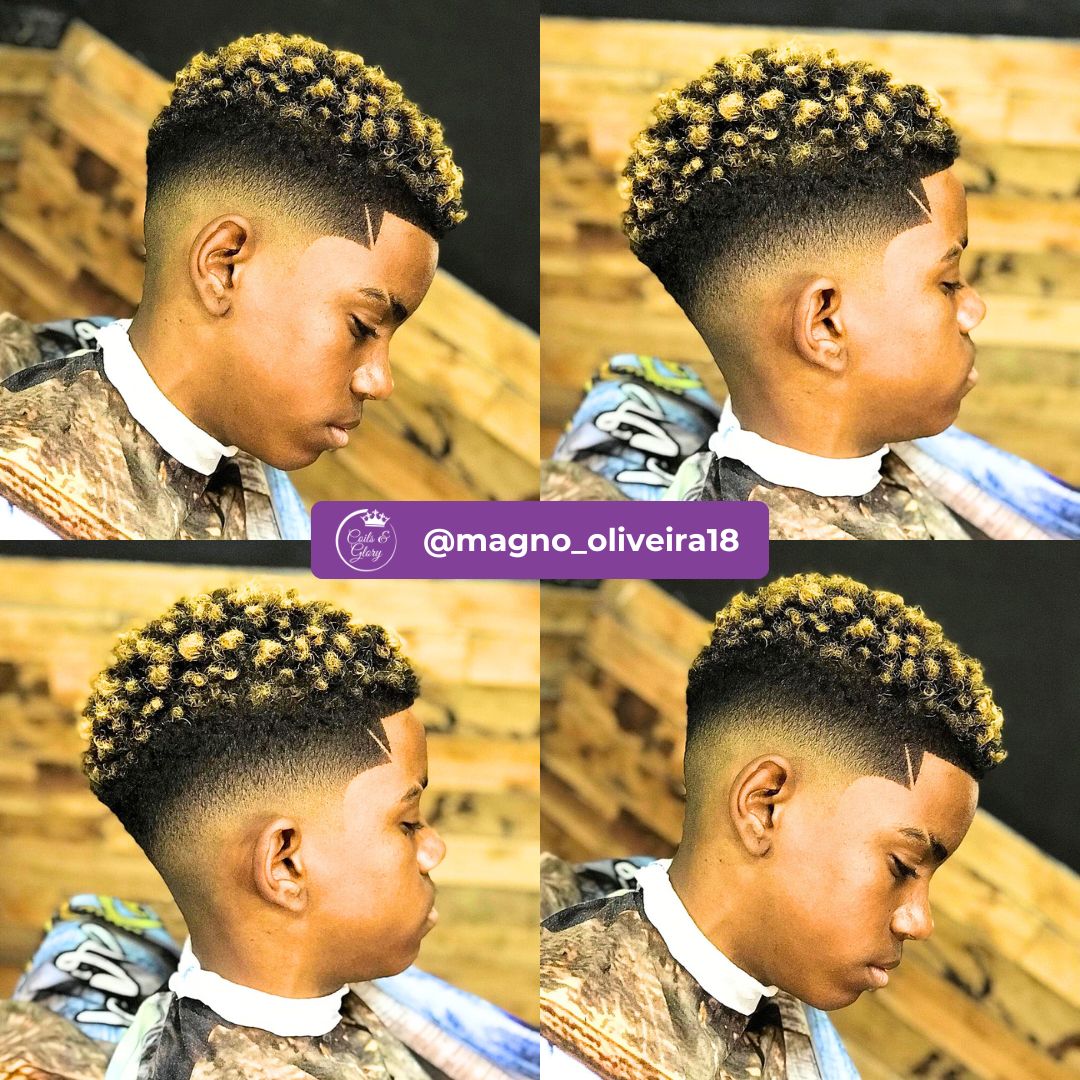 Natural curly hair on black boys