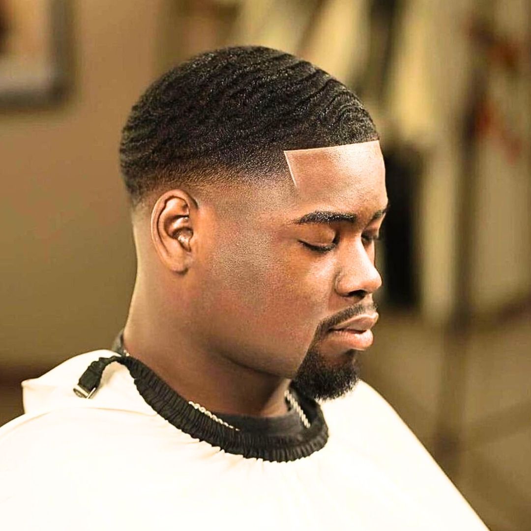 Fade haircut on black men