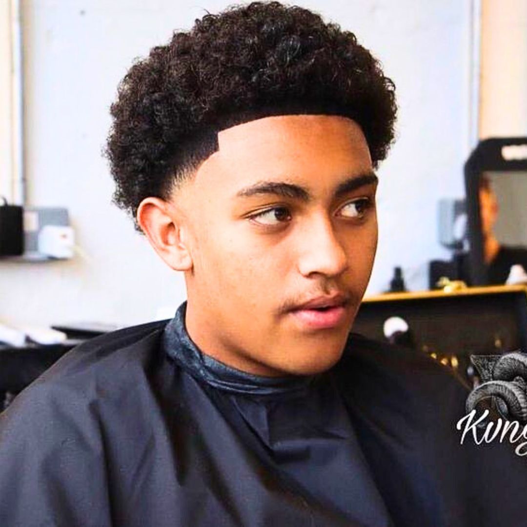 Taper fade on teenage black boys