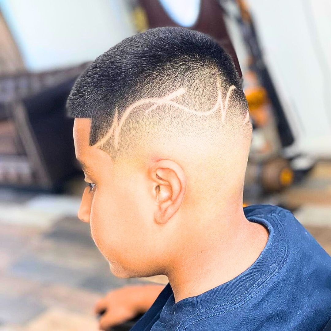 Drop fade on teenage boys