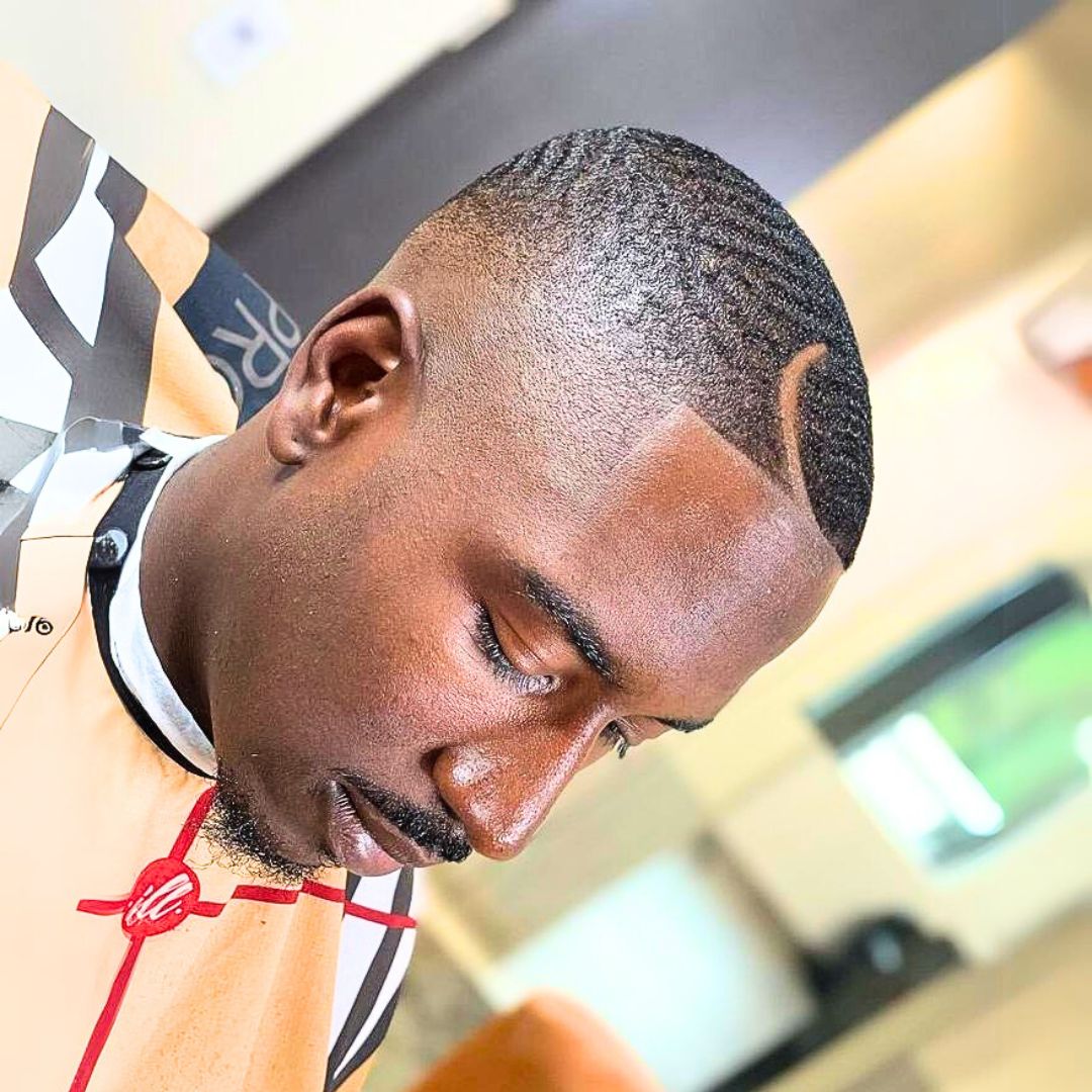 Skin fade haircut on men