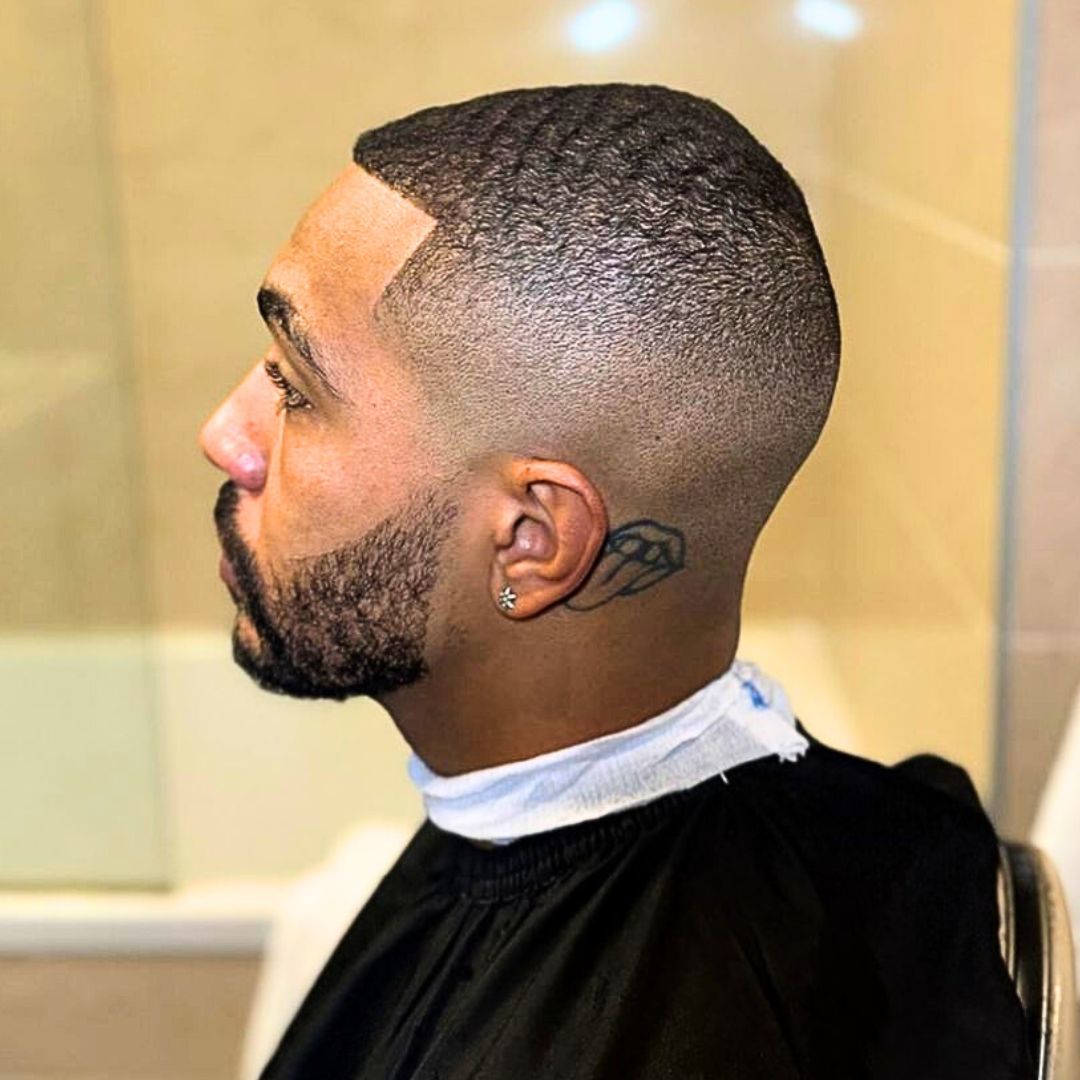 Taper fade haircut on men