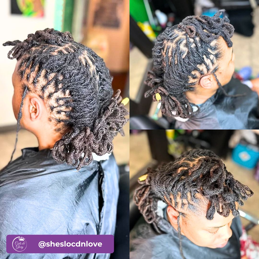 petal locs hairstyle for black women