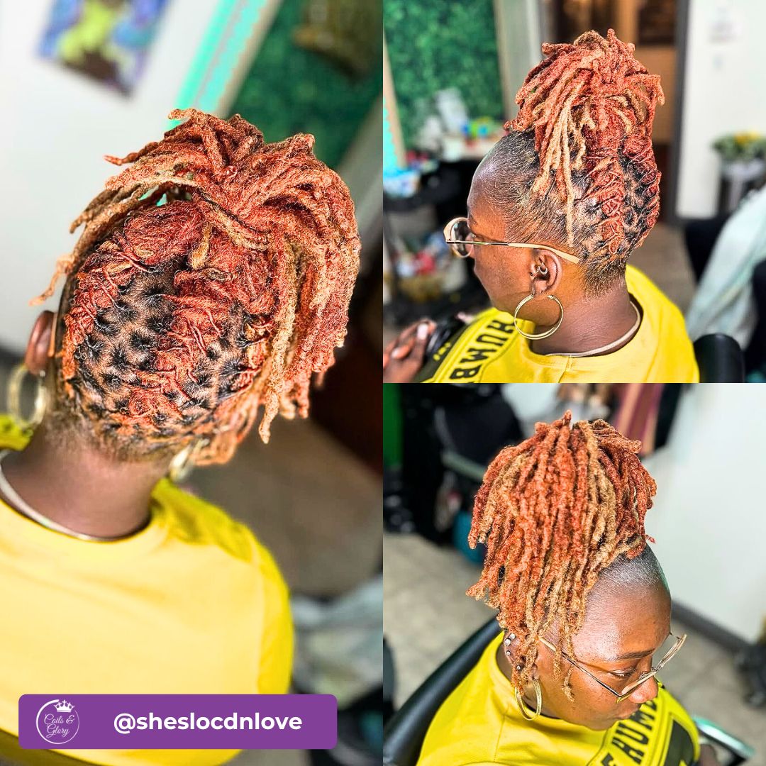 colored locs hairstyle for black women