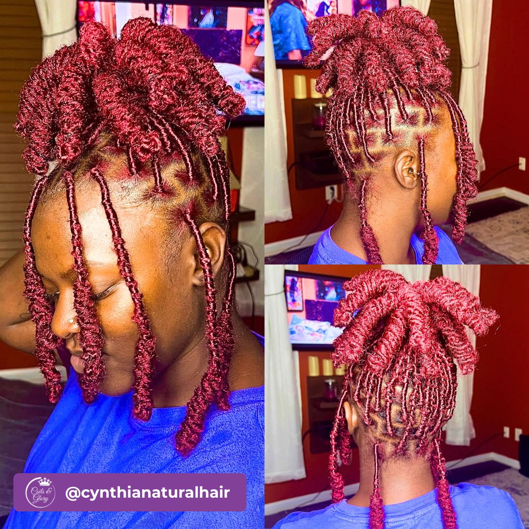 burgundy locs on black girls