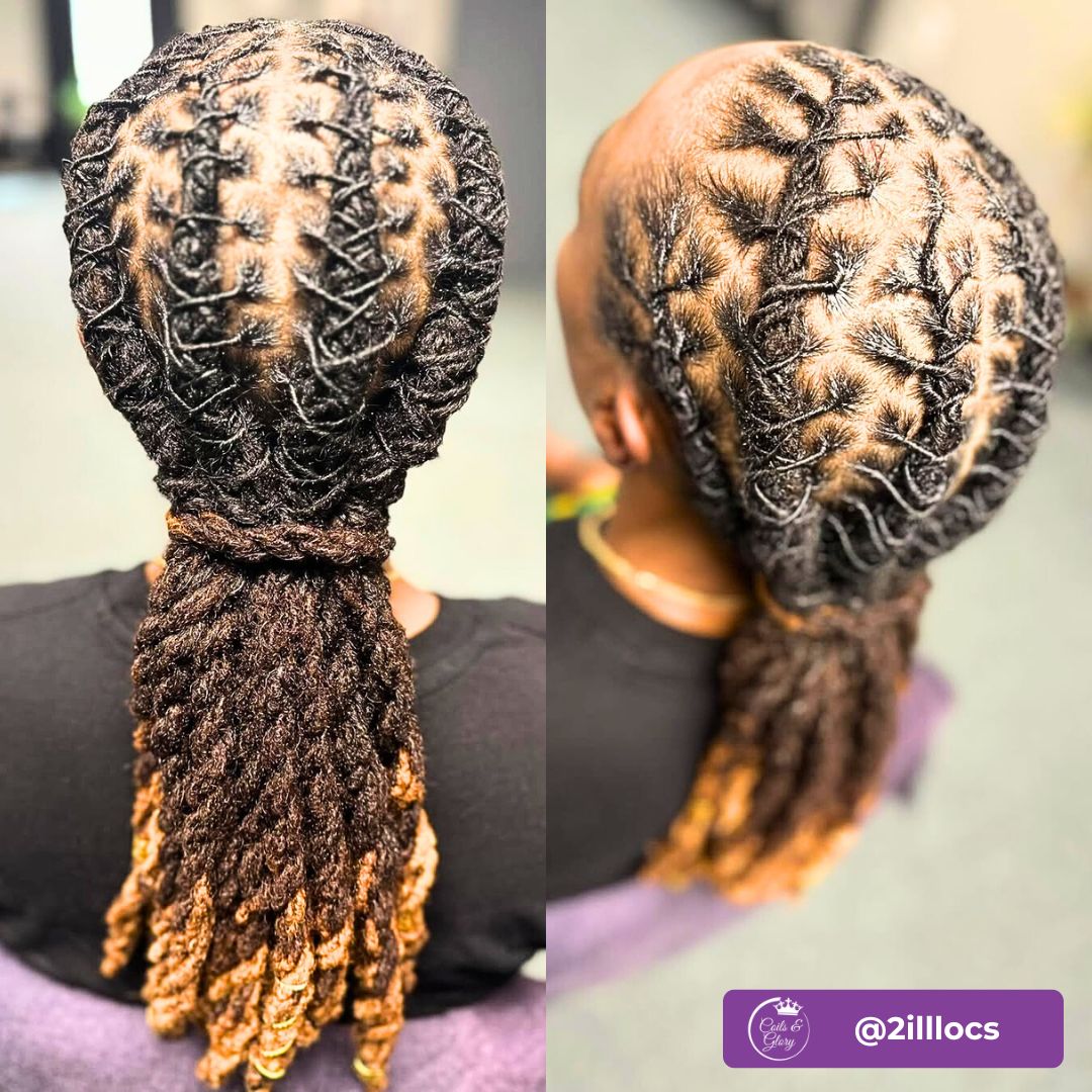 two tone barrel twists hairstyle
