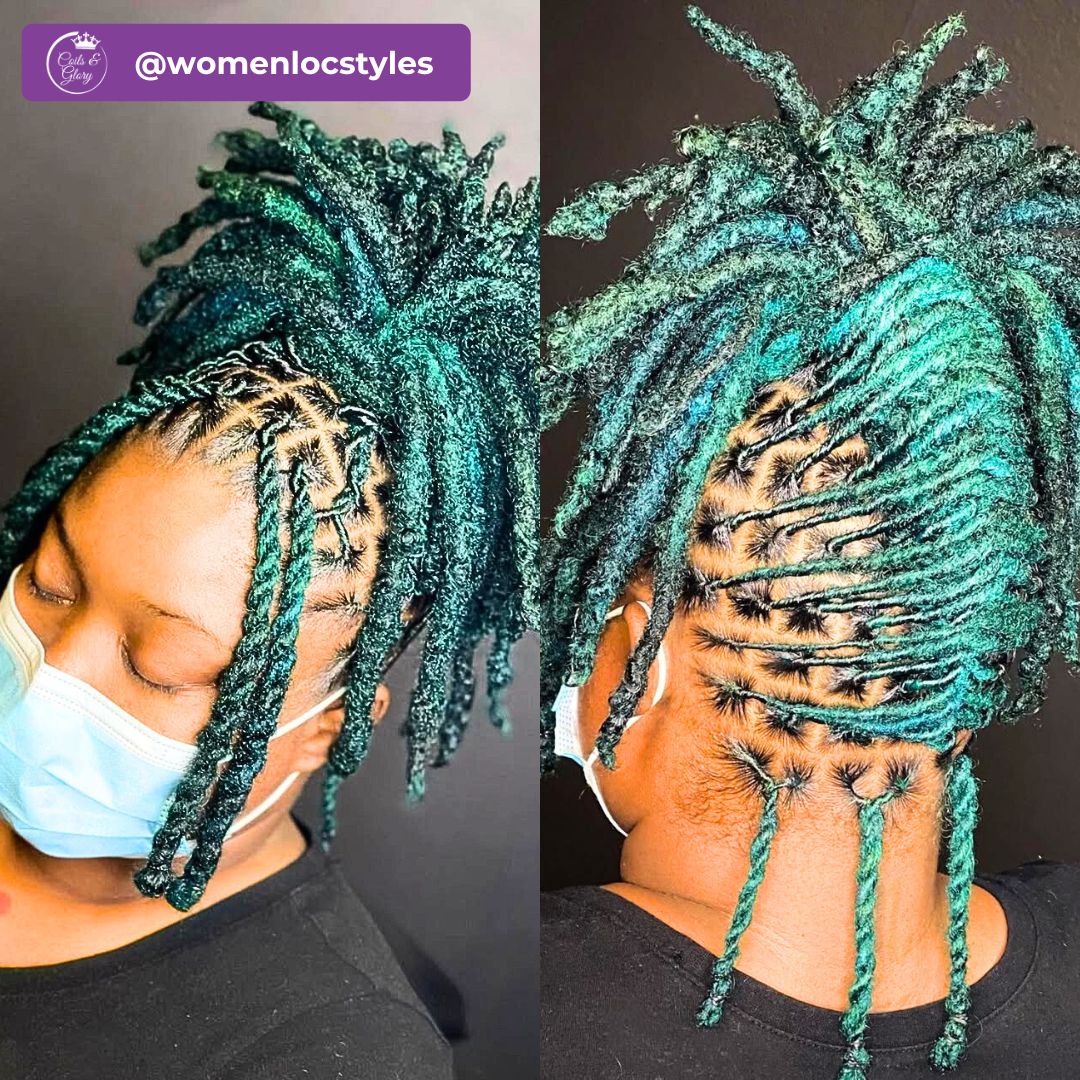 locs with rope twists on black women
