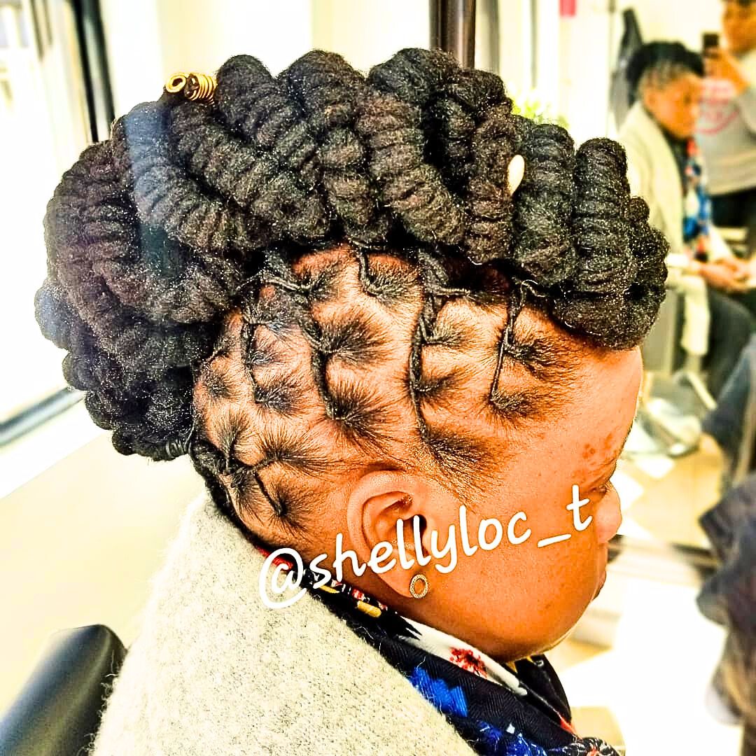mohawk locs hairstyle on black women